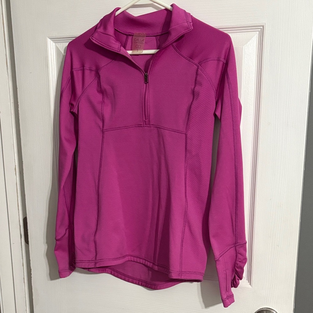 Calia Pink Quarter-Zip Pullover Size Small